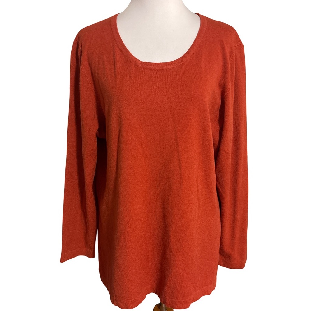 Jennie & Ray Spice Orange Crew Neck Sweater